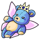 Blue Princess Bear Plushie
